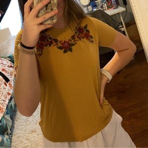 american eagle soft and sexy embroidered top